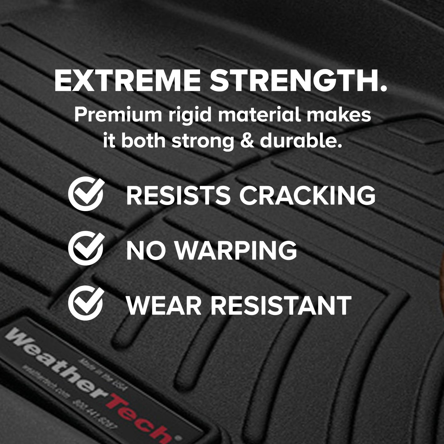 WeatherTech Custom Fit FloorLiners for Jeep Wagoneer L, Wagoneer, Grand Wagoneer - Full Set (441704-1-4), Black