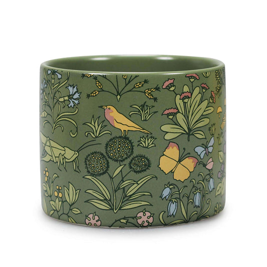 Half Moon Bay Apothecary's Garden - ACS Voysey - Multicolor 3.15 x 2.56 Ceramic Stoneware Standing Planter Pot