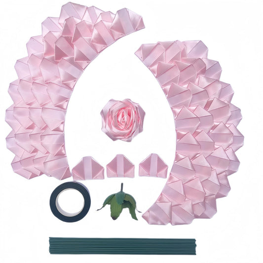 Forever Rose Craft Bundle: Make 7 Finished Flowers! This Complete Kit Has Pre-Assembled Petals, Stems, Leaves & Tape. The Perfect Convenient DIY Gift (Need Assembly) For Wedding,Anniversary