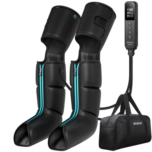 CINCOM Leg Massager for Circulation and Pain Relief, Air Compression 3 in 1 Leg Massager for Foot Calf & Thigh, Leg Compression Boots for Recovery, Edema, RLS Relief