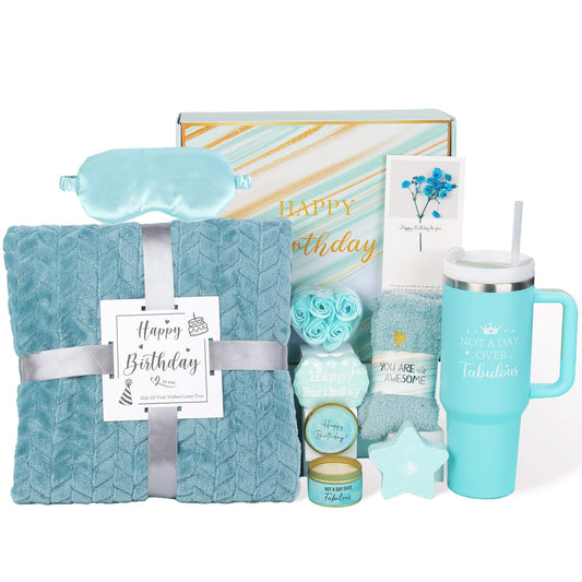 Birthday Gifts for Women Friendship, Birthday Gift Basket for Women Mom Sister Best Friend Her Wife Girlfriend Daughter Aunt Coworker Boss, Unique Bath Sets Self Care Relaxing Spa Gift Baskets
