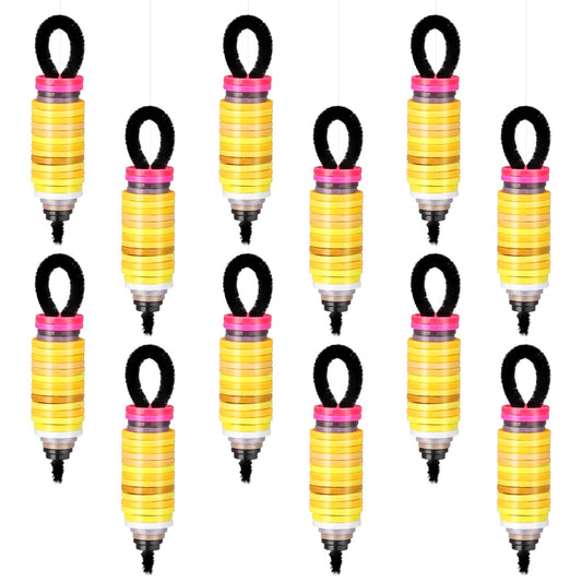 12 Sets Preschool Graduation Craft Kits 2026 Grad Pencil Button Ornament Back to School Hanging Ornament for Classroom First Day of School Student Teacher Appreciation Party Decor