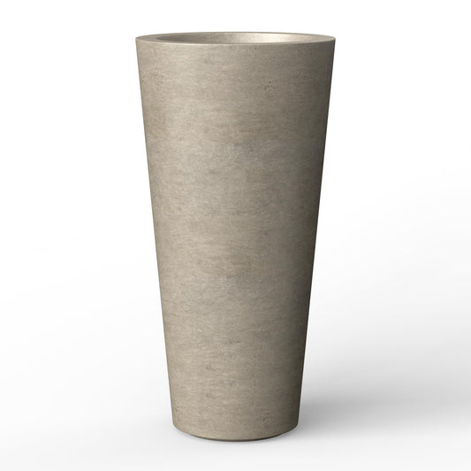 Kante Tall Concrete Planter, 15.8 Inch Height Large Flower Pot for Indoor Outdoor Plants, Suitable for Home, Patio, Garden, Porch, Weathered Concrete