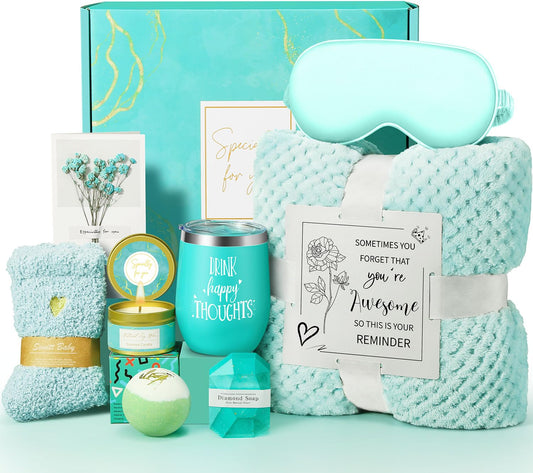 Mothers Day Gifts for Mom Wife Grandma Daughter Friends Sister, Happy Birthday Gifts for Women Mom Her Friend Sister Wife Grandma, Self Care Gift Get Well Relaxing Spa Gift Basket Set