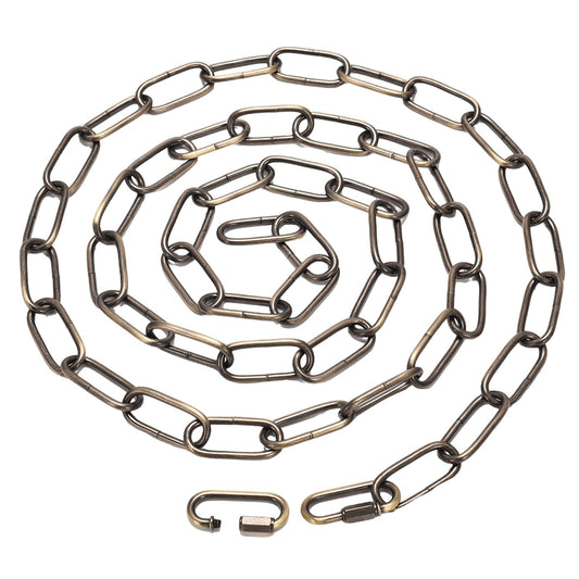 Chandelier Chain 6/10/15 Feet SANGLE SOPFFY Light Fixture Chain for Chandelier or Swag Light Fixtures,Lighting Chain Extension with Link Locks, Plant Hanging Chain(Bronze, 6 Feet)