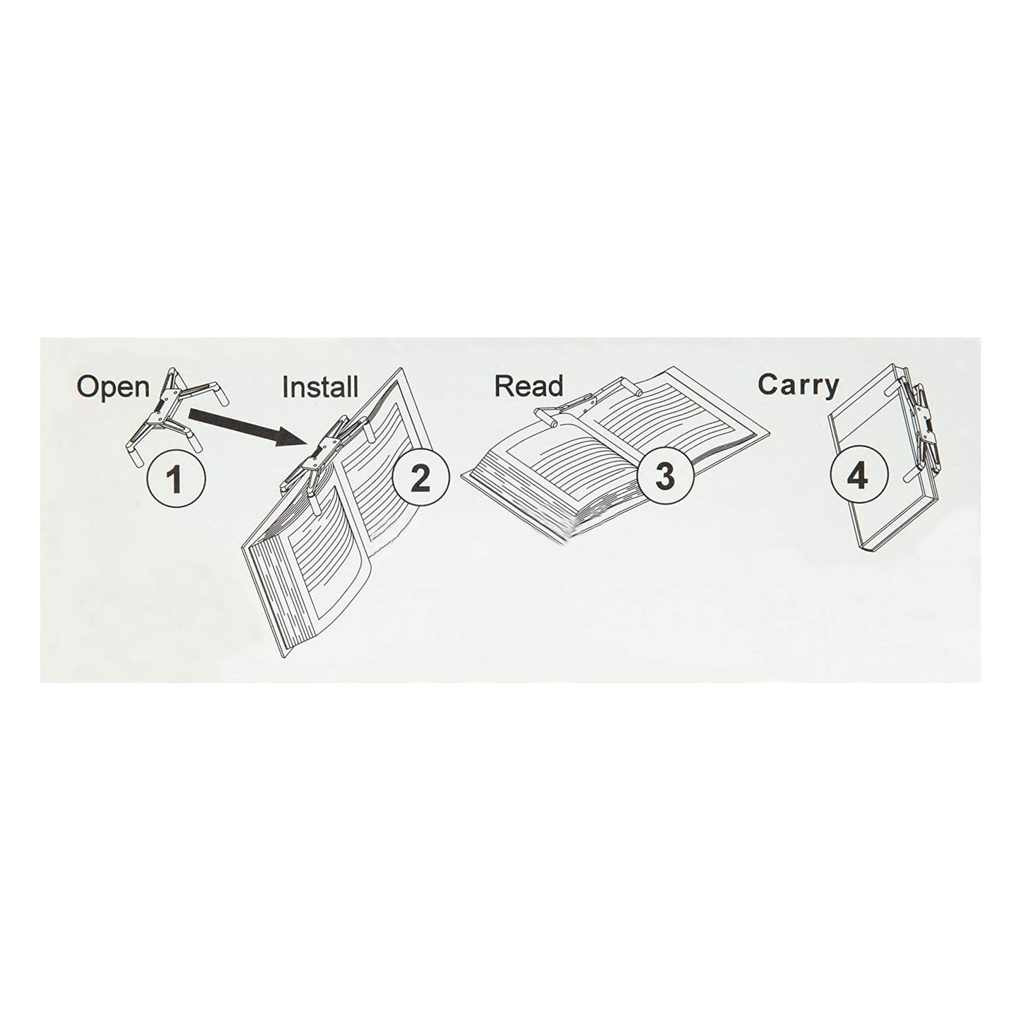 FlipKlip Portable Book Page Holder for Hands Free Reading in Bed, on The Go, on The Treadmill & Exercise Bike - Works on Hardcovers, Paperbacks, Magazines, and Comic, Art, Piano and Recipe Books
