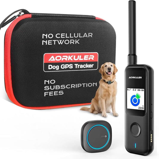 Aorkuler GPS Dog Tracker – Track Your Dog Up to 3.5 Miles Without Phone or Cell Signal | No App, No Monthly Fees | Ideal for Hiking, Rural & Remote Areas (Tracker 2)