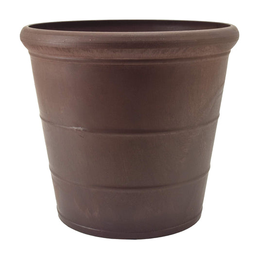 PSW Pot Collection NUR28C 10” Planter Pot for Indoor and Outdoor Plants and Gardens, 10-inch, Chocolate