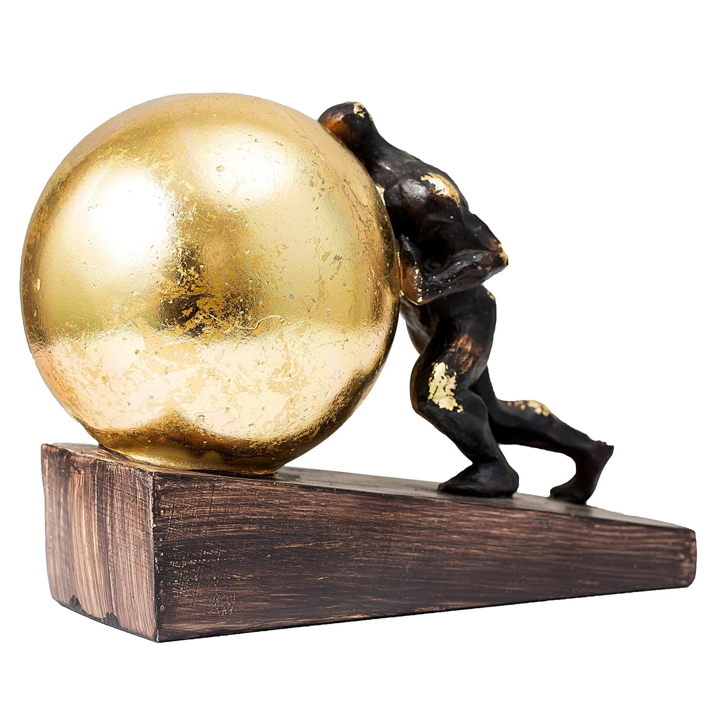 Lukitas Sisyphus Sculpture Home Decor, Struggler Statue, Sportsman Figurine Ornament for Office Living Room, Resin L8.5''