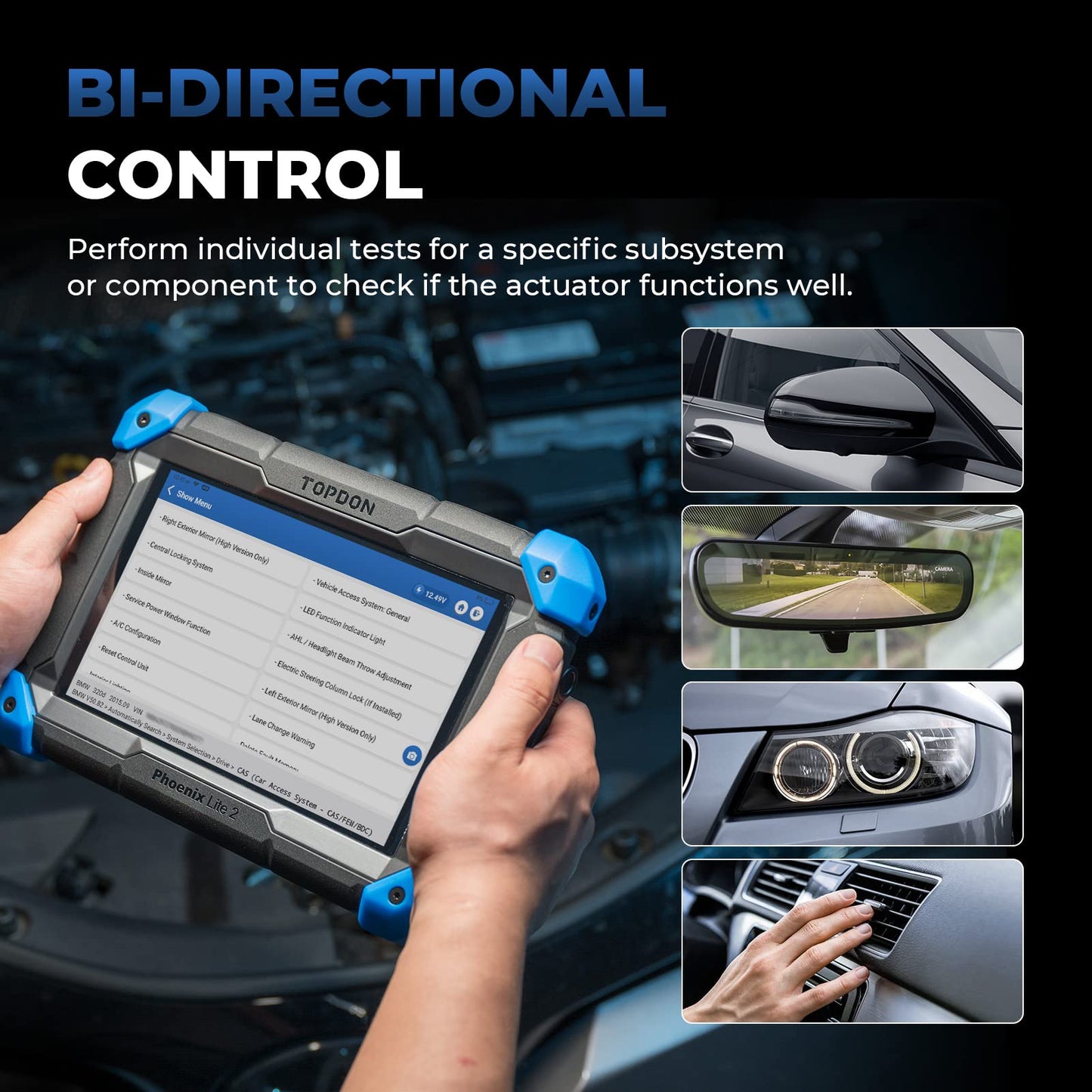 TOPDON Phoenix Lite 2 Bidirectional Scan Tool, OBD2 Scanner, Function as AD900BT AD900 Lite, ECU Coding, Wireless Automotive Diagnostic Scanner, 34+ Reset Services, FCA AutoAuth, 2 Years Free Update