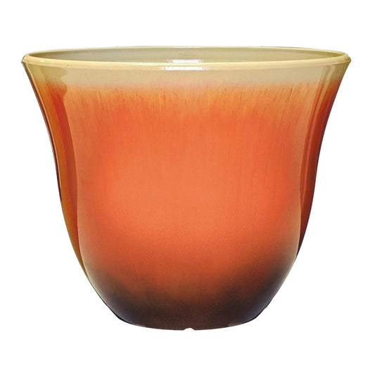Classic Home and Garden by Growscape Honeysuckle Resin Planters - Lightweight Indoor & Outdoor Plant Pots - UV-Resistant Plastic Flower Pots - Pot Planters for Flowers & Herbs (13" Tequila Sunrise)