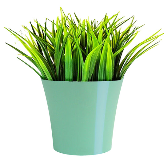 DECOPOTS Pot for Plants | 7.7 Inch | Self Watering Red Plant Planter | Indoor Flower Pot | Plastic Flower Pots with Drainage for All House Plants, Flowers (Diameter 7.7", Menthol - White)