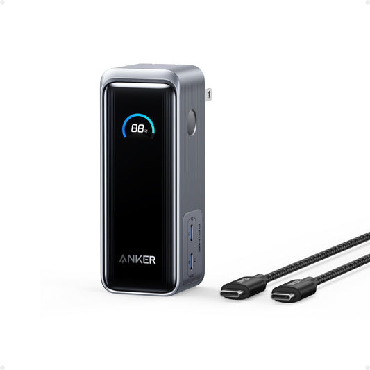 Anker Prime Power Bank, 9,600mAh Battery Pack with 65W Output Wall Charger, Supports PD 3.0 and PPS, 30W Fast Recharging, Sleek Portable Charger for MacBook Pro, iPhone 17/16 Series, Galaxy, iPad