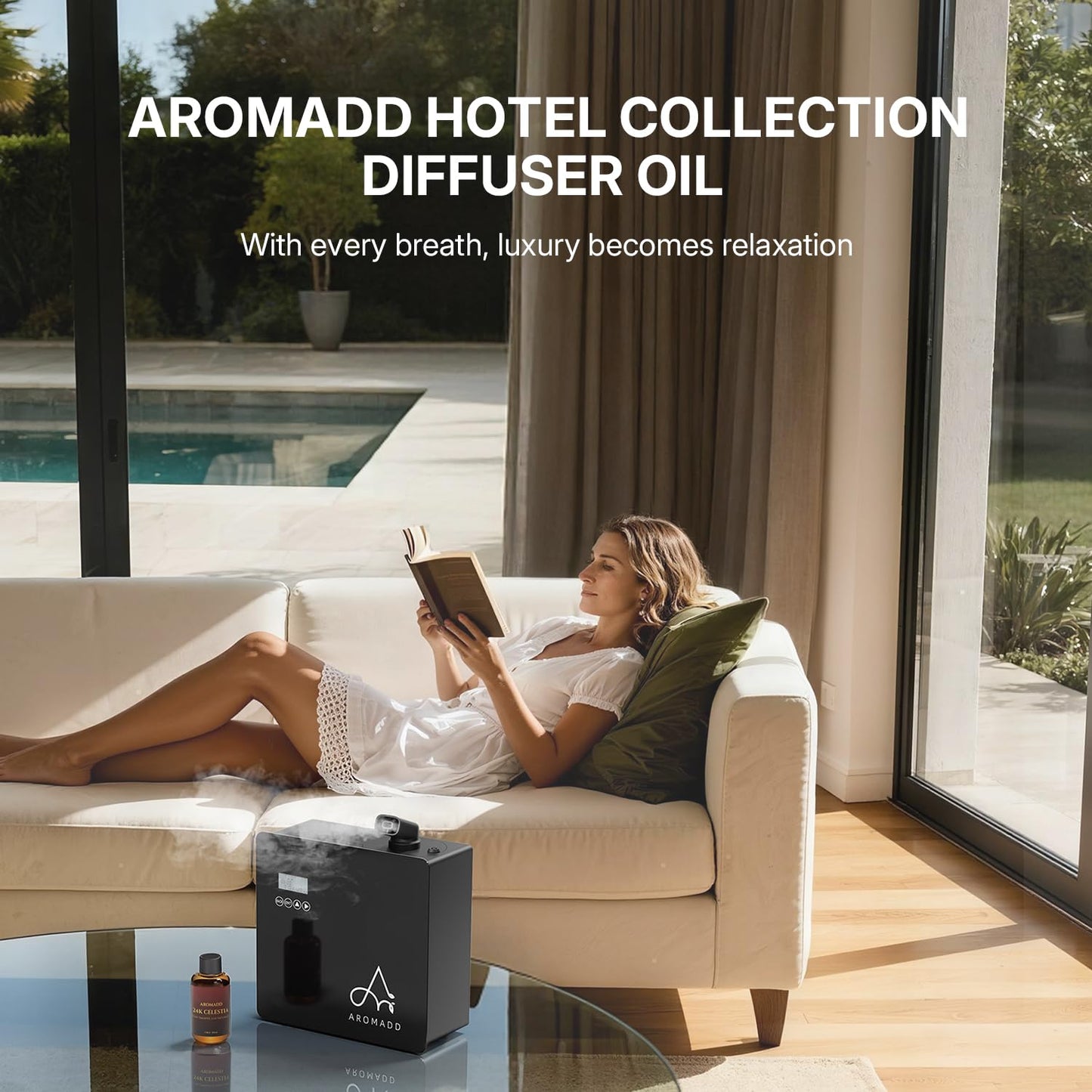 2025 Upgraded 3500 Sq.Ft Smart Scent Machine - HVAC System, Whole House Aroma & Hotel Collection Diffuser, Waterless Essential Oil Diffuser for Home, Office, 600ML Capacity, Cold Air Tech (Black)