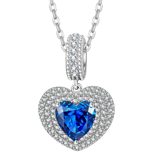 Kate Lynn Sterling Silver Heart Necklaces for Women, Birthday Gifts Christmas Gift for Women Anniversary Jewelry Gift for Her Eternal Love Jewelry for Girlfriend Wife Daughter