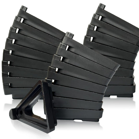 Vorregenweiss 24 PCS Big Pot Feet for Outdoor Planters,Invisible Breathable Pot Stands Toes Lifters for Heavy Outdoor Plants,Stackable Flower Feet Outside,Plant Risers, Black
