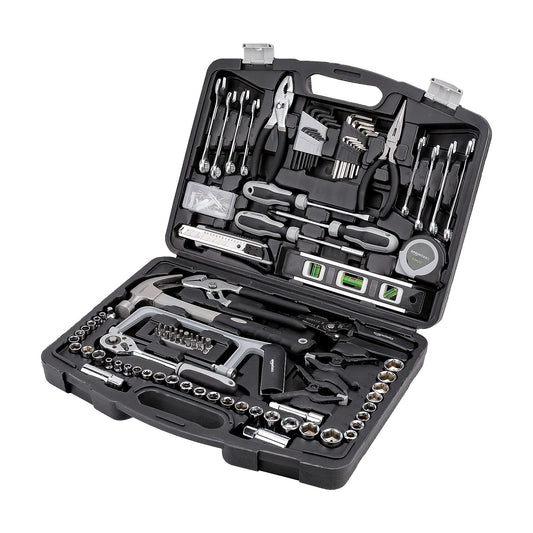 Amazon Basics 173-Piece General Household Hand Tool Set with Storage Case, Portable Tool Kit for Home Maintenance and Everyday Repairs