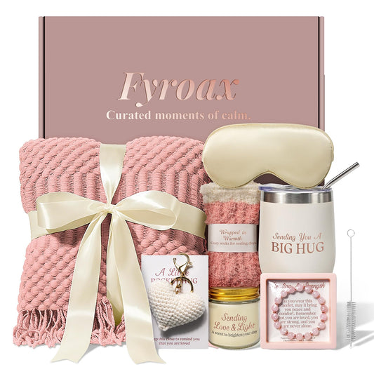 Get Well Soon Gifts Basket for Women, Care Package for Women After Surgery, Self Care Set, Inspirational Thinking of You ＆Feel Fetter Gifts for Friend Sick