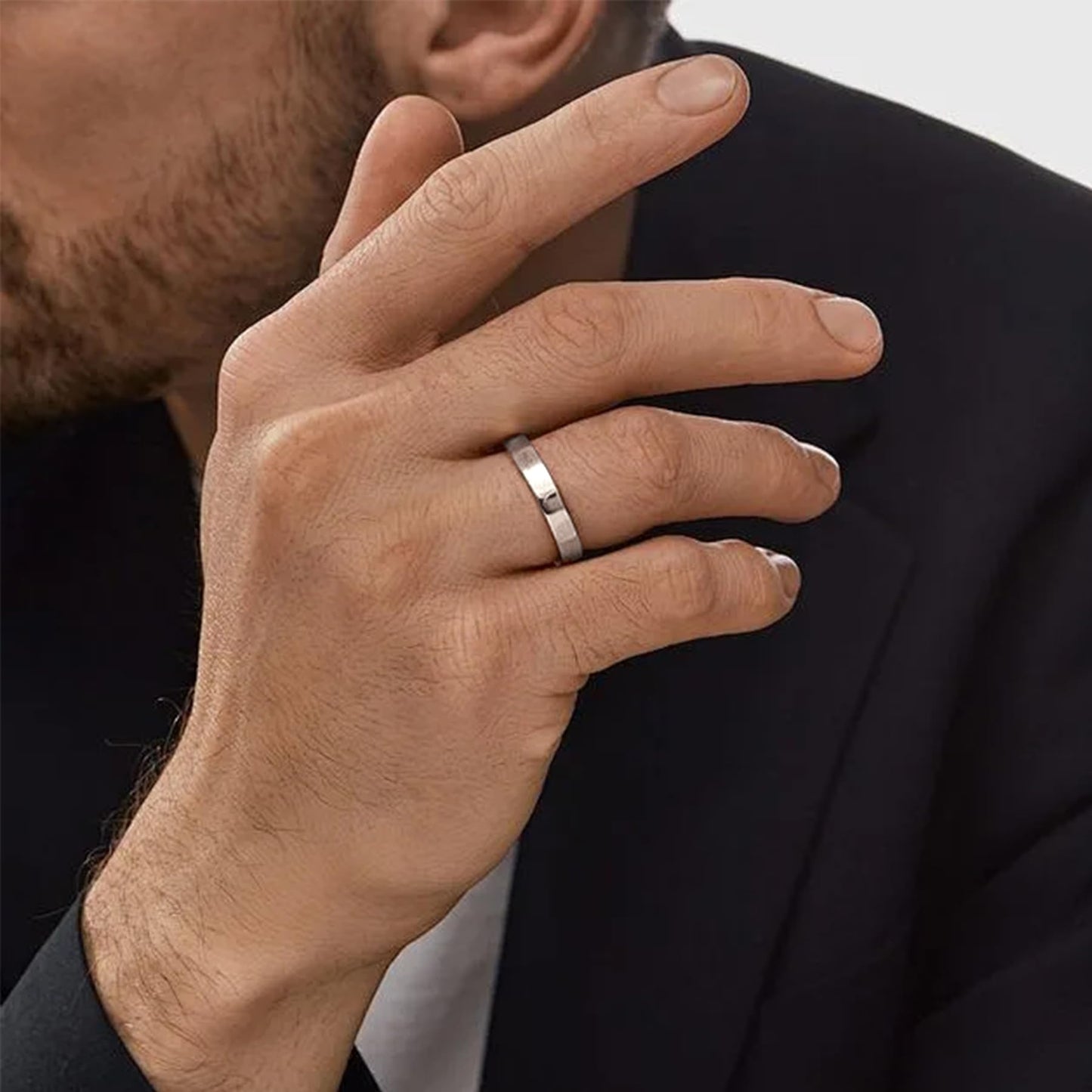 STARCHENIE Solid 925 Sterling Silver 4mm Wedding Band Ring, Comfort Fit High Polish, for Men and Women (Size 5)