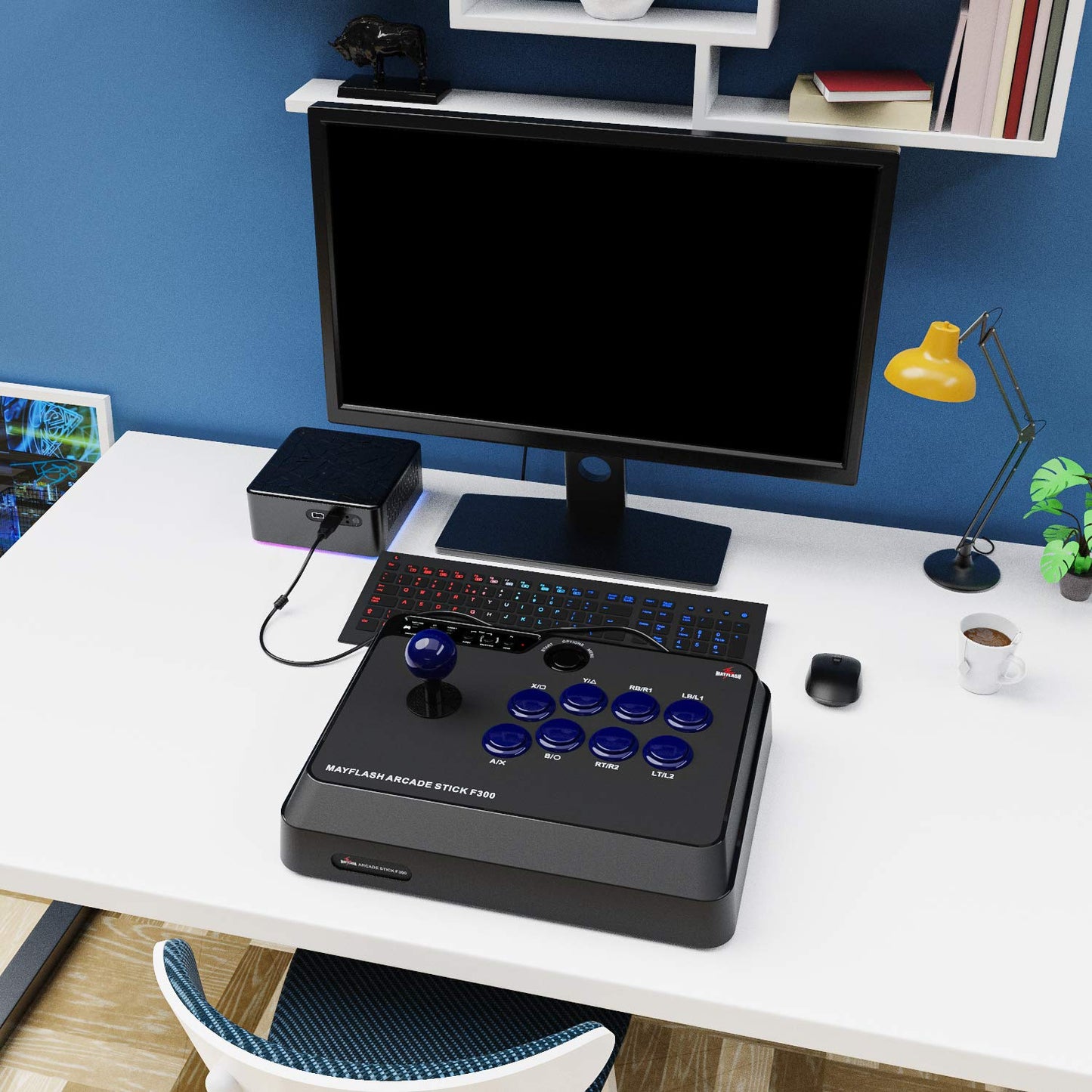 MAYFLASH F300 Arcade Fight Stick Joystick for Switch/Switch 2, Xbox Series X, PS4,PS3, Xbox One, Xbox 360, macOS, Windows, Steam Deck, NeoGeo mini, NeoGeo Arcade Stick Pro