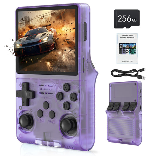 RegiisJoy R40S PRO 30000 in 1 Handheld Game Console 3.5 inch IPS Screen Mini Retro Console 3800mAh Portable Pocket Arcade 45 simulators 256G TF Card