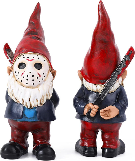 SPINNDO Garden Gnomes Outdoor Decor Yard Art Garden Statues Horror Gnome Gardening Gifts for Women
