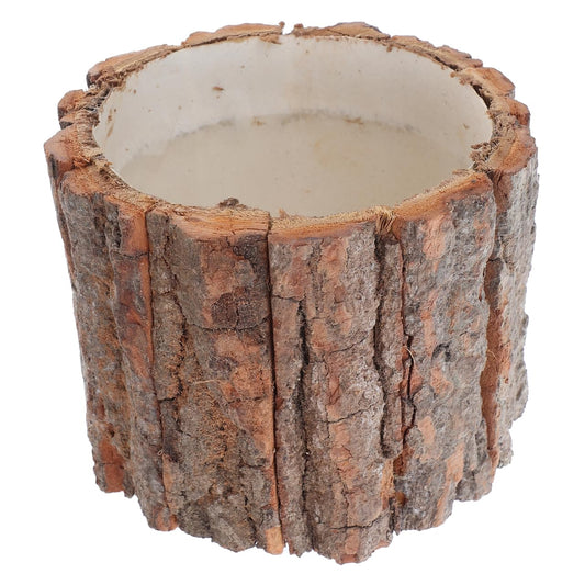Angoily Orchid Bark Flower Pots Outdoor, Outdoor Pots for Plants, Waterproof Splash Bucket, Brown Bark Planter for Indoor Flower Arranging Decorative Tree Stump Multi-Purpose Plant 4.91 * 3.93 Inches