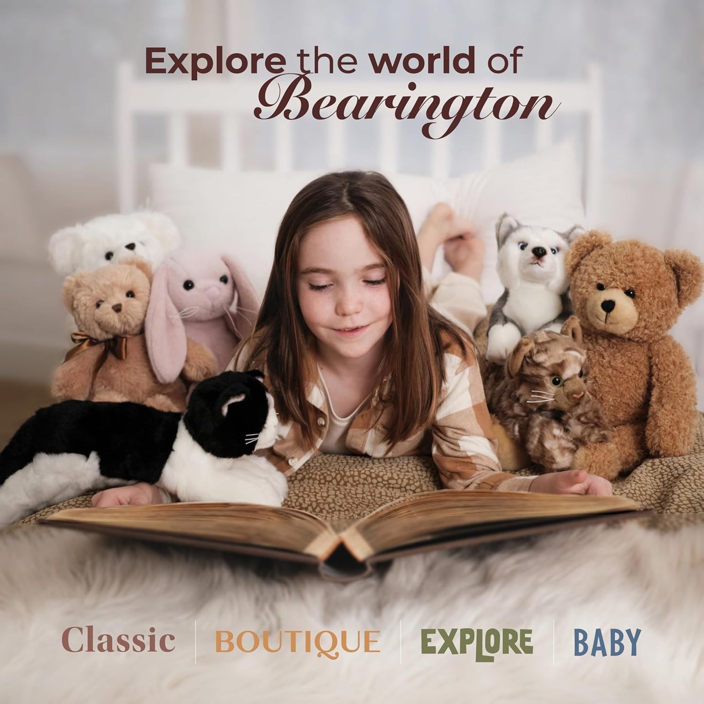 Bearington Lil' Honey Teddy Bear Stuffed Animal - 12" Brown Plush Bear Toy with Soft Fur and Classic Design - Washable Teddy Bears for Girls - Adorable Gift for Kids, Babies, and Animal Lovers