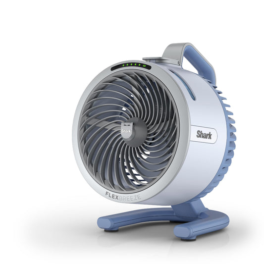 Shark FlexBreeze HydroGo Fan—Ultra-powerful portable fan with indoor + outdoor mist. Corded & cordless, 5 speeds, evaporative misting, Glacier. FA052BL