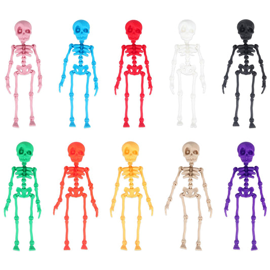 Colorful 10 Pcs Skeleton Decor Fridge Magnets Collection with Funny Style, Mini Refrigerator Magnets for Home Kitchen Office Classroom Whiteboard Decorative Accessories (Colorful Skull)