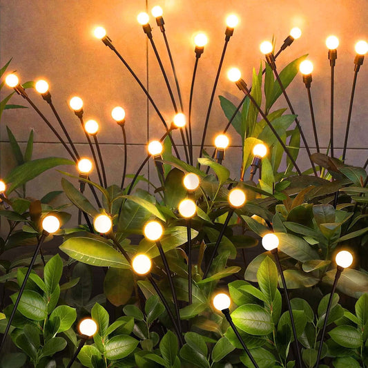 NBQQ Solar Garden Lights Outdoor, Waterproof Solar Powered Lights for Yard Pathway Patio, Swaying Lawn Decor as Gardening Gifts for Women Holiday（Warm White,6 Pack）