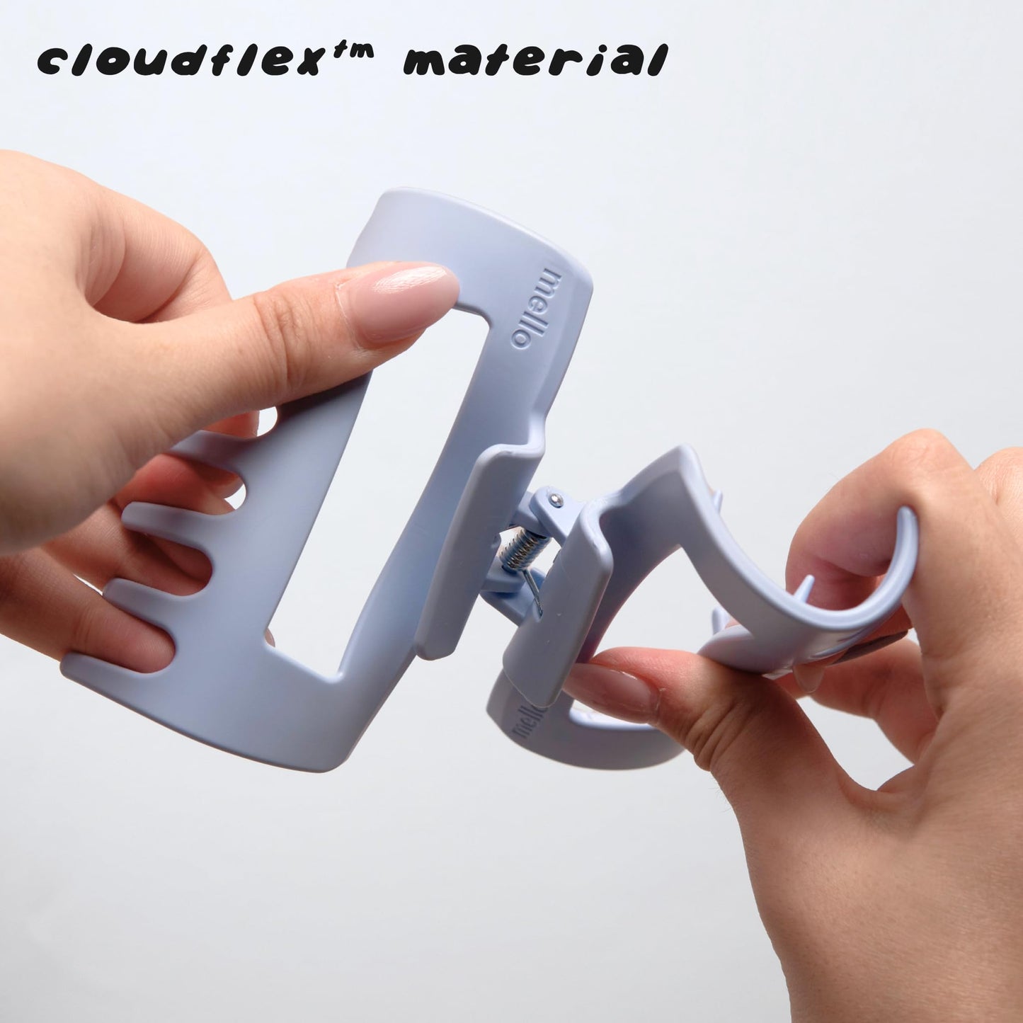 The Original Mello Hair Claw Clip Squishy Claw Clip Made in Korea Patent Pending 30021976 (Dark Brown, Medium)