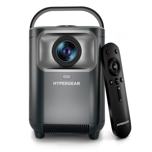 HyperGear Mini Portable Projector with Wifi & Bluetooth, 5W Speaker, 30-200 Inch Picture, Movies, Games & Streaming, 1280 x 720p HD Resolution Brightness of 160 ANSI Lumens