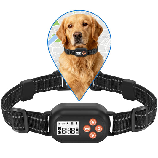 LOTYP Wireless Dog Fence, GPS Dog Collar Fence System, Electric Containment, IP67 Waterproof, Radius from 25-999 Yards, Beep/Vibration/Shock Correction, for Dogs 18 lbs & Up