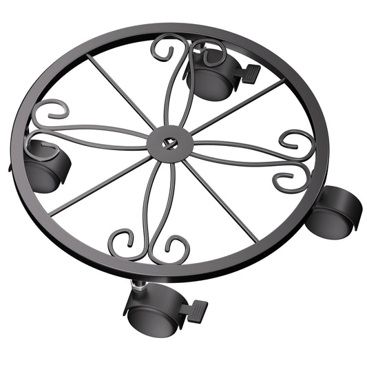 Chinpakden Plant Caddy with Wheels - 10.24" Plant Stand with Wheels, 360° Lockable Plant Rollers Plant Dolly, Plant Tray with Casters for Indoor and Outdoor.