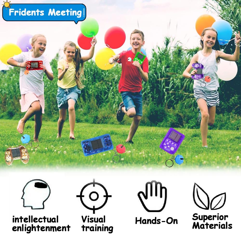 Hatende 12Pcs Video Game Party Favors for Kids,Mini Game Console Keychain for Kids Boys Birthday Supplies Gaming Party Favors Classroom Prizes