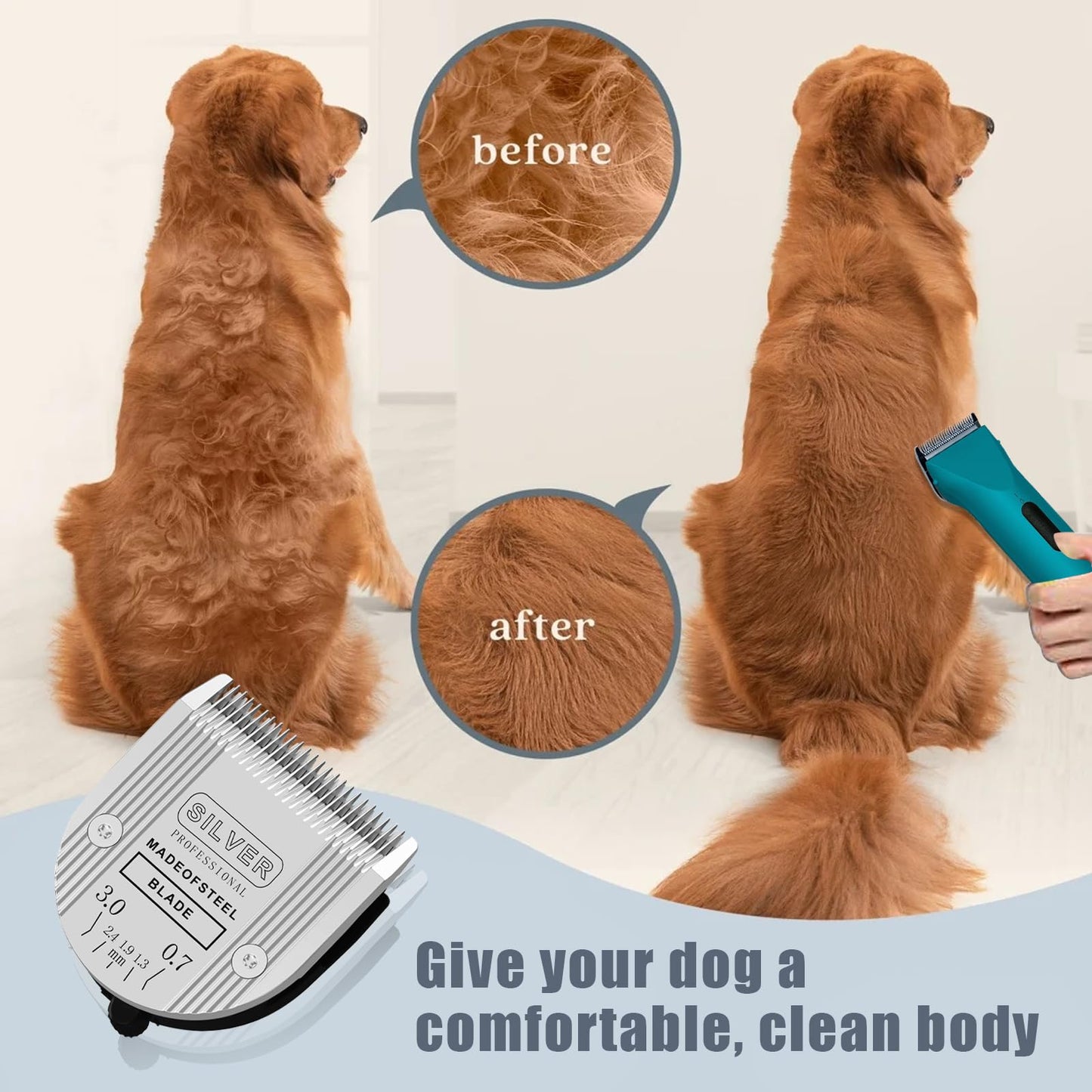 2PCS Adjustable 5 in 1 Replacement Blades Compatible with Wahl 5 in1 Clipper Bravura, Chromado, Creativa, Figura, Motion, Supergroom Dog Grooming Clippers