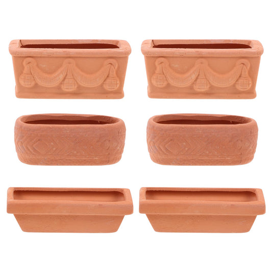 HANABASS Red Pottery Basin Ceramic Planter for Succulent Plants Small Desktop Flower Pot for Home Office Study Room Decoration