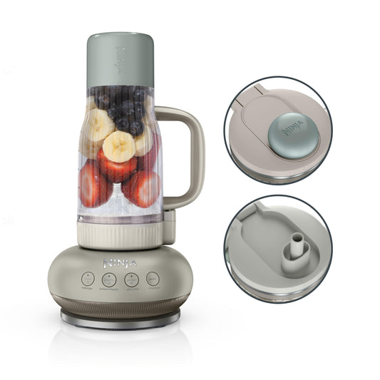 Ninja Blendboss™ | Personal Blender for Smoothies & Frozen Drinks | 26oz Travel Tumbler with LeakProof Lid, Chug Spout & Detachable Straw | Auto-iQ Technology | Stone Mint | DB351ST