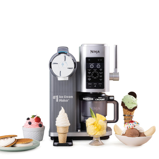 Ninja Swirl by CREAMi Ice Cream and Soft Serve Maker, Sorbet, Milkshake, Frozen Yogurt, Low Calories Program & More, 13-in-1, Soft Serve Handle, (2) CREAMi Swirl 16oz Pints, NC701 (Renewed)