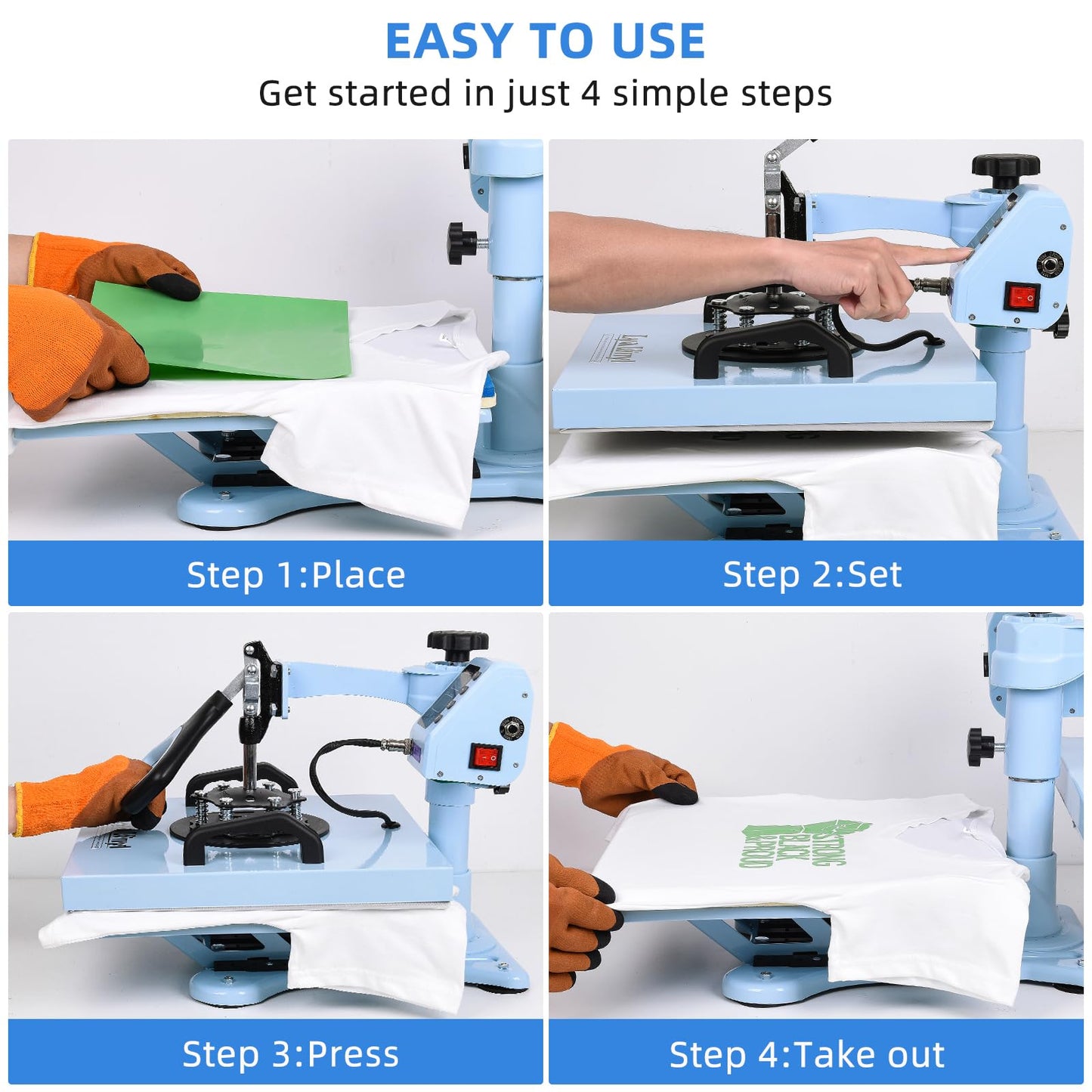 15“x15 Heat Press Machine - Lya Vinyl 7 in 1 Heat Press 360-Degree Swing Away Digital Press Machine Multifunction Sublimation Combo Heat Transfer Machine for T-Shirts, Hats, Caps, Mugs and Plates