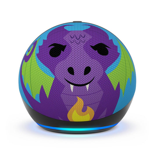 Amazon Echo Dot Kids with Alexa, Designed for kids, with parental controls, Includes 1 Year of Amazon Kids+, Dragon
