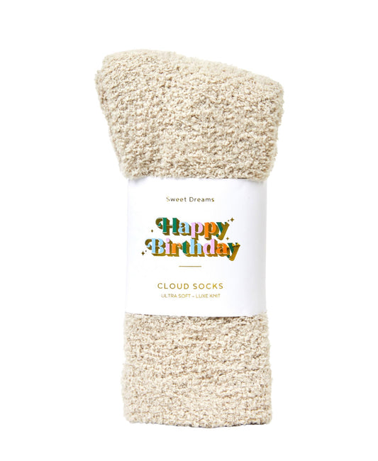 Unboxme Happy Birthday Gifts for Women - Ultra-Luxe Cloud Socks, Cozy Birthday Gift for Her - Super Soft Fuzzy Sleep Socks for Women & Men