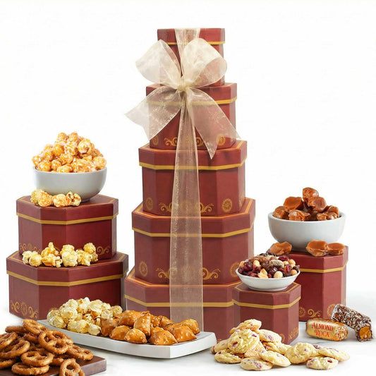 Gift Basket with Assorted Sweets, Cookies and Nuts