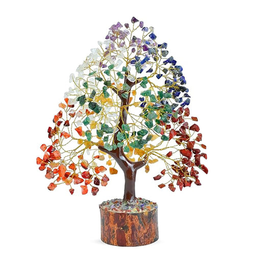ChakraRoot Tree of Life Crystal Gift – Handcrafted Chakra Tree for Women & Mom | Spiritual Home & Office Decor for Luck, Wealth & Positive Energy | Birthday