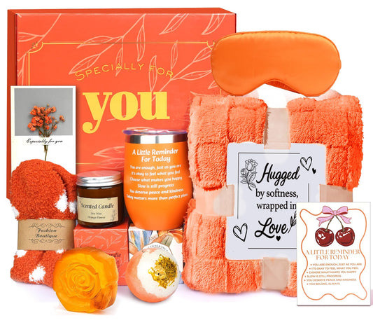 Mothers Day Gifts - Self Care Gift Get Well Relaxing Spa Galentines Day Gift Basket Set, Birthday Spa Gift Baskets for Women for Mom, Sister, Friends Teacher Girlfriend