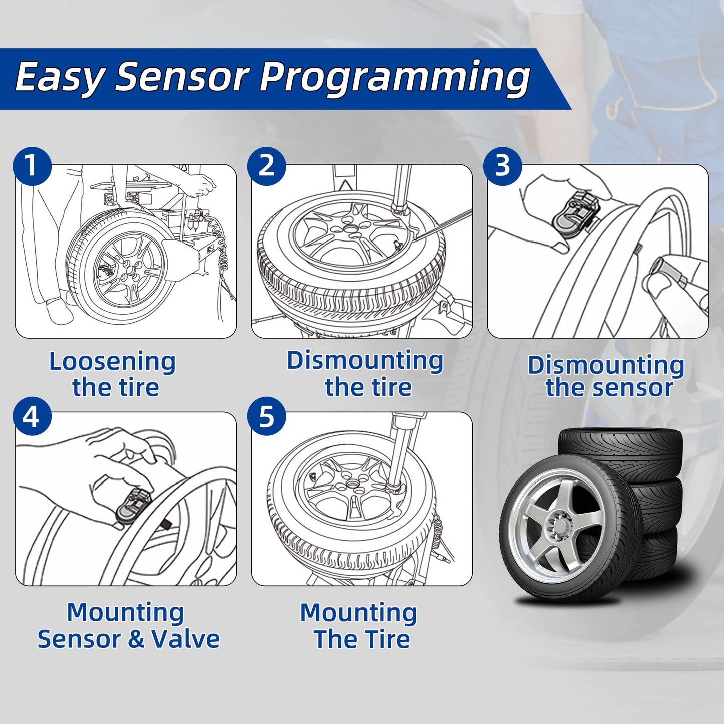 RENECTIV TPMS Sensor GM,315Mhz Tire Pressure Monitoring System Sensor Compatible for GM Chevy Buick GMC Pontiac Hummer Saturn Replaces#13581558 13581558 13598771 13598772