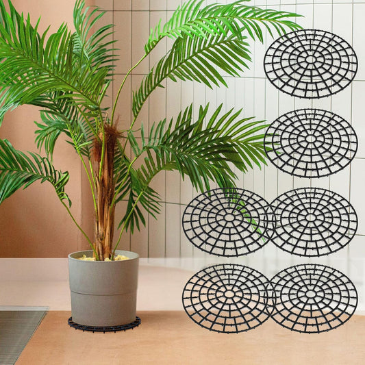 WISHDIAM Plant Riser 6PCS, Flower Plant Stands, 12 inches Patio&Deck Floor Protector, Adjustable Heavy Plant Riser, Deck Planter Plant Coaster, Plant Trivet for Indoor, Outdoor, Airflow and Drainage