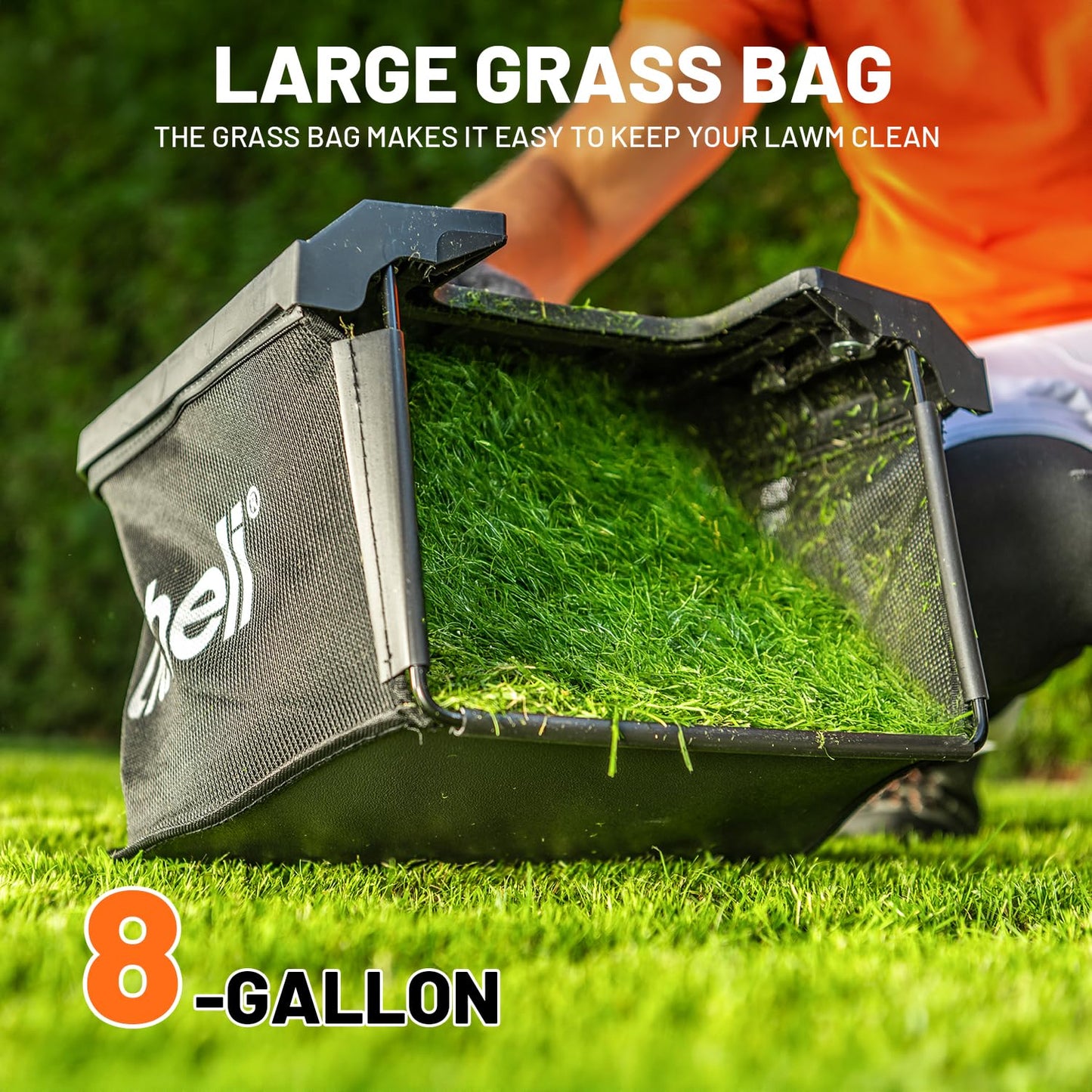 Litheli Cordless Lawn Mower 13 Inch, U20 Handy+ 20V Electric Lawn Mowers for Garden, Yard and Farm, 5 Heights Adjustment, Light Weight,4.0Ah Portable Battery Included