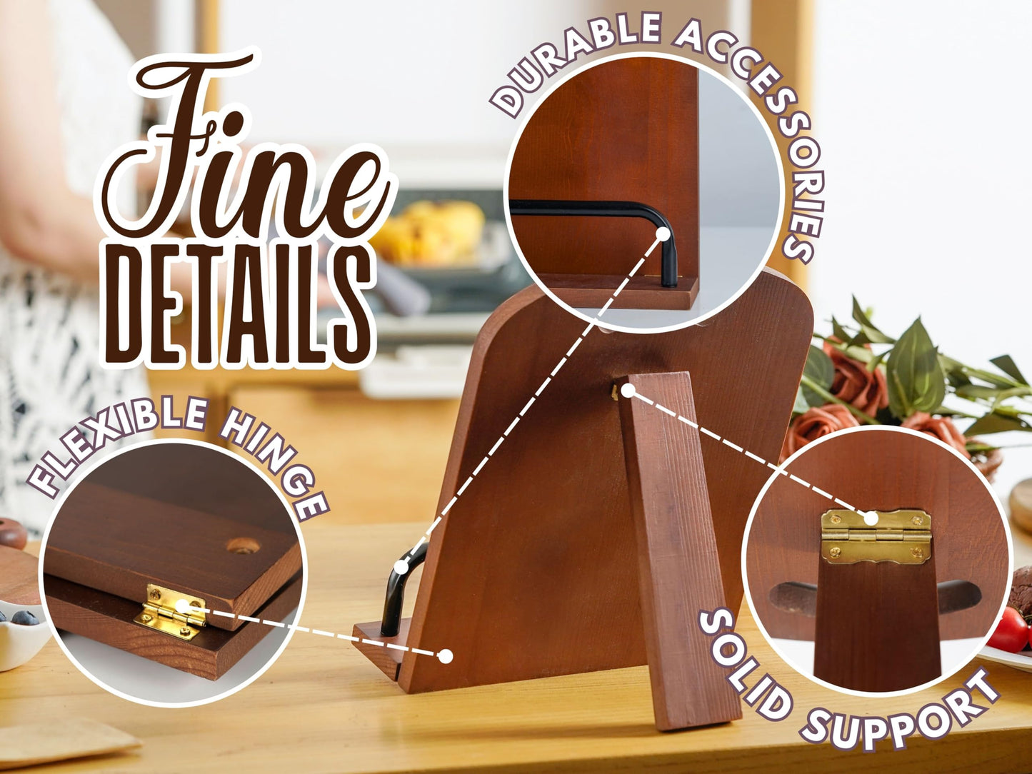 InnoBeta Cheese Gifts for Cheese Lovers, Cookbook Stand for Kitchen Counter, Perfect Gifts for Cheese Lovers on Birthday, Adjustable Tablet Recipe Book Holder, Unique Kitchen & Dining Decor